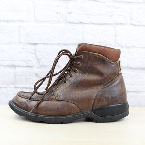 LL BEAN Brown leather Lace Up Chukka Rubber Soles Boots Size 11 M